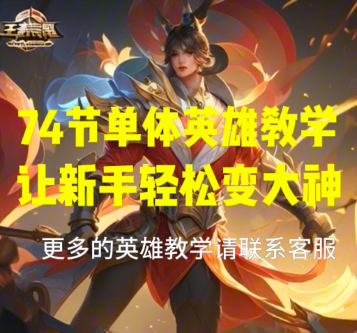王者单体英雄教学74节