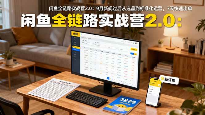 (10.14)咸鱼全链路实战营2.0：9月新规过后从选品到标准化运营，7天快速出单
